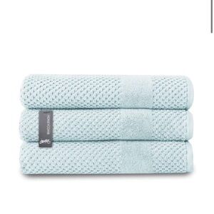 Turkish Cotton Waffle Bath Towels - Set of 3